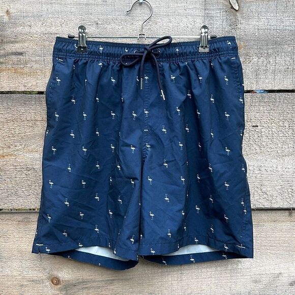 Goodfellow & Co. Men's Flamingo Print Swim Shorts - Picture 1 of 7